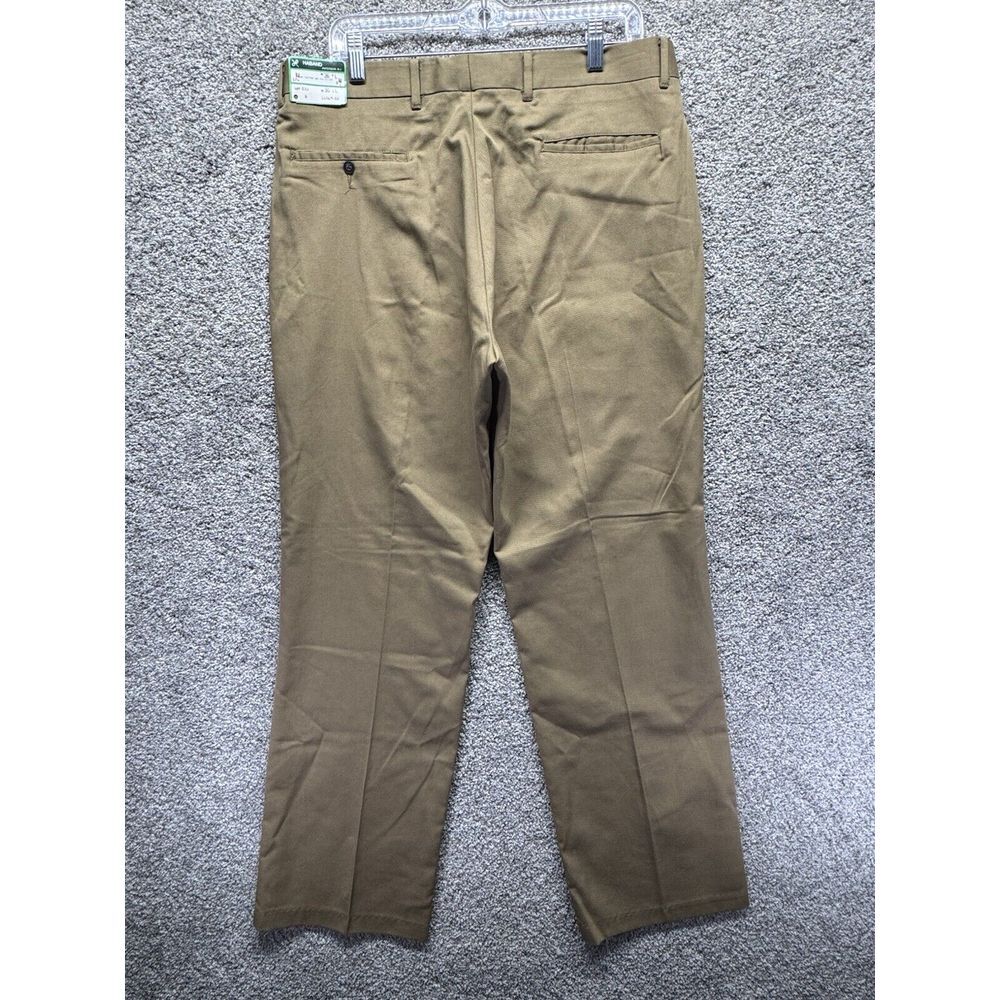 Vintage 70s Haband Tan/Brown Talon Zipper Trousers Dress Pants 36x32 USA Made